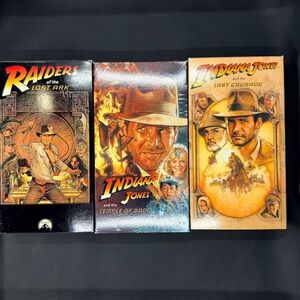 Original Indiana Jones Trilogy VHS Set (3) Vintage Collection Harrison Ford EUC